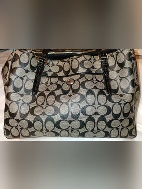 Coach Black Signature Carryall